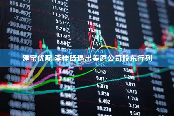 建宝优配 李佳琦退出美愿公司股东行列