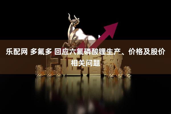 乐配网 多氟多 回应六氟磷酸锂生产、价格及股价相关问题